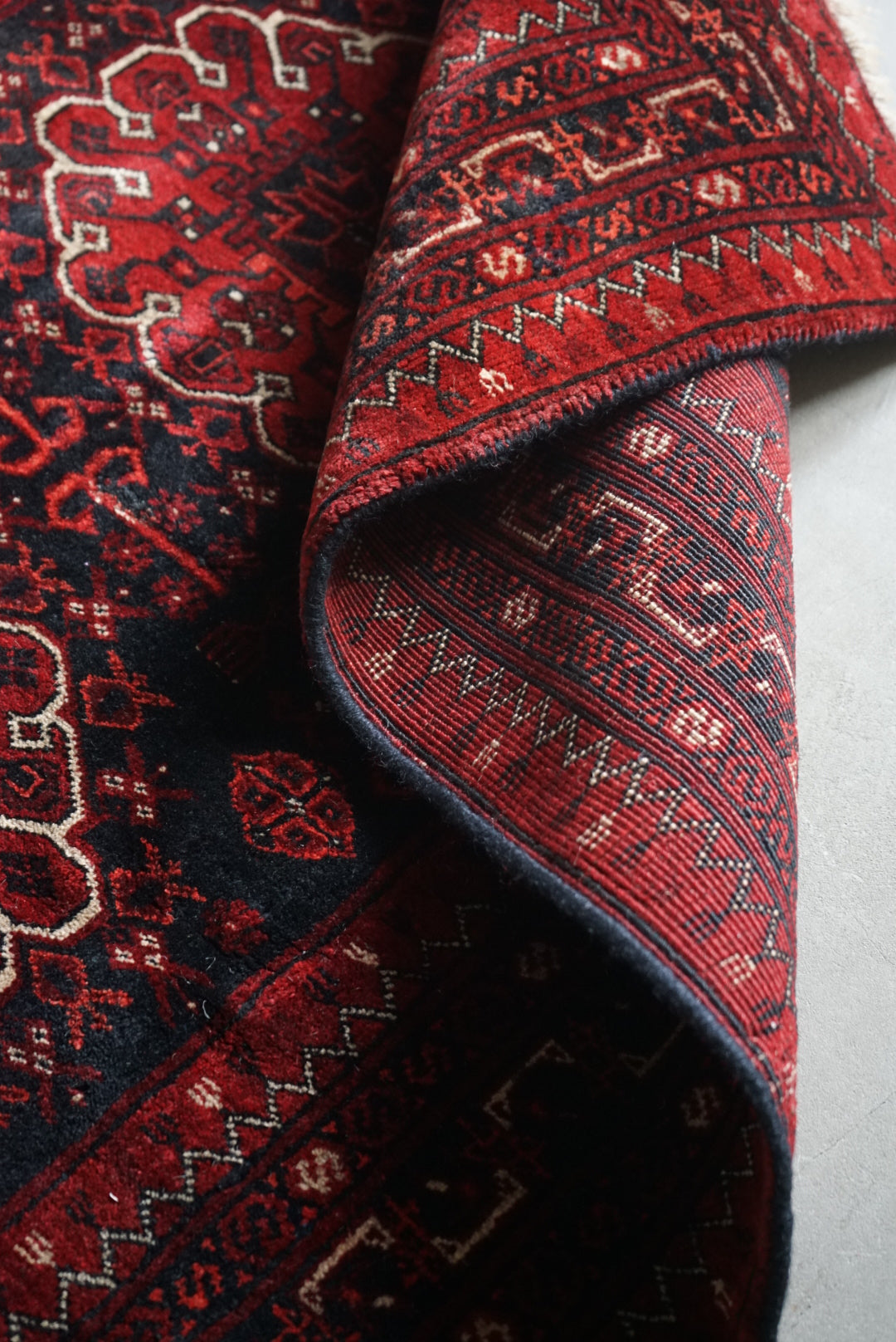 Afghanistan Old Turkmen Rich Black 1960年代 180 × 100 cm No.AF2519