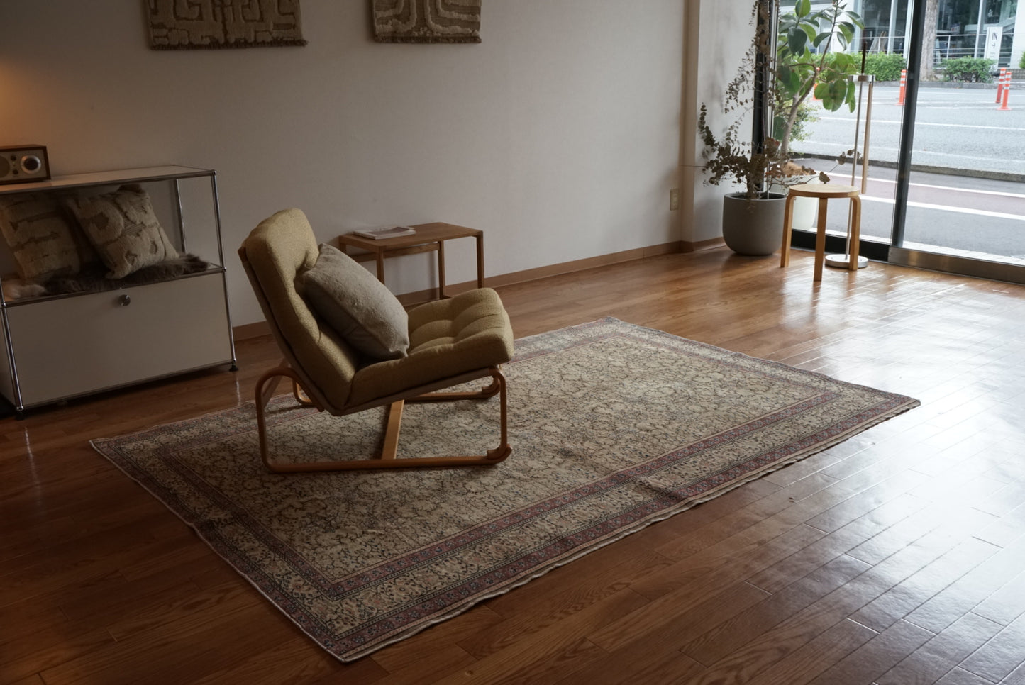 Türkiye Old Kayseri Beige , Rose 1960年代 218 × 150 cm No.TR25494 / 国内送料無料
