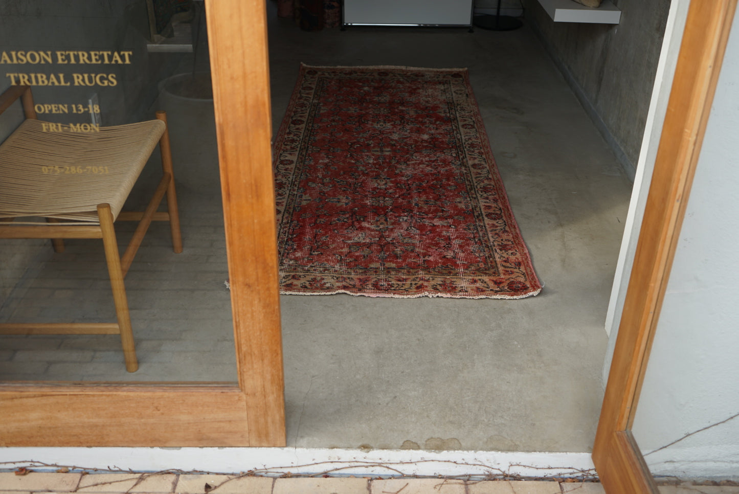 Türkiye Old Isparta Floral Red Runner 1970年代 199 × 89 cm No.TR25257