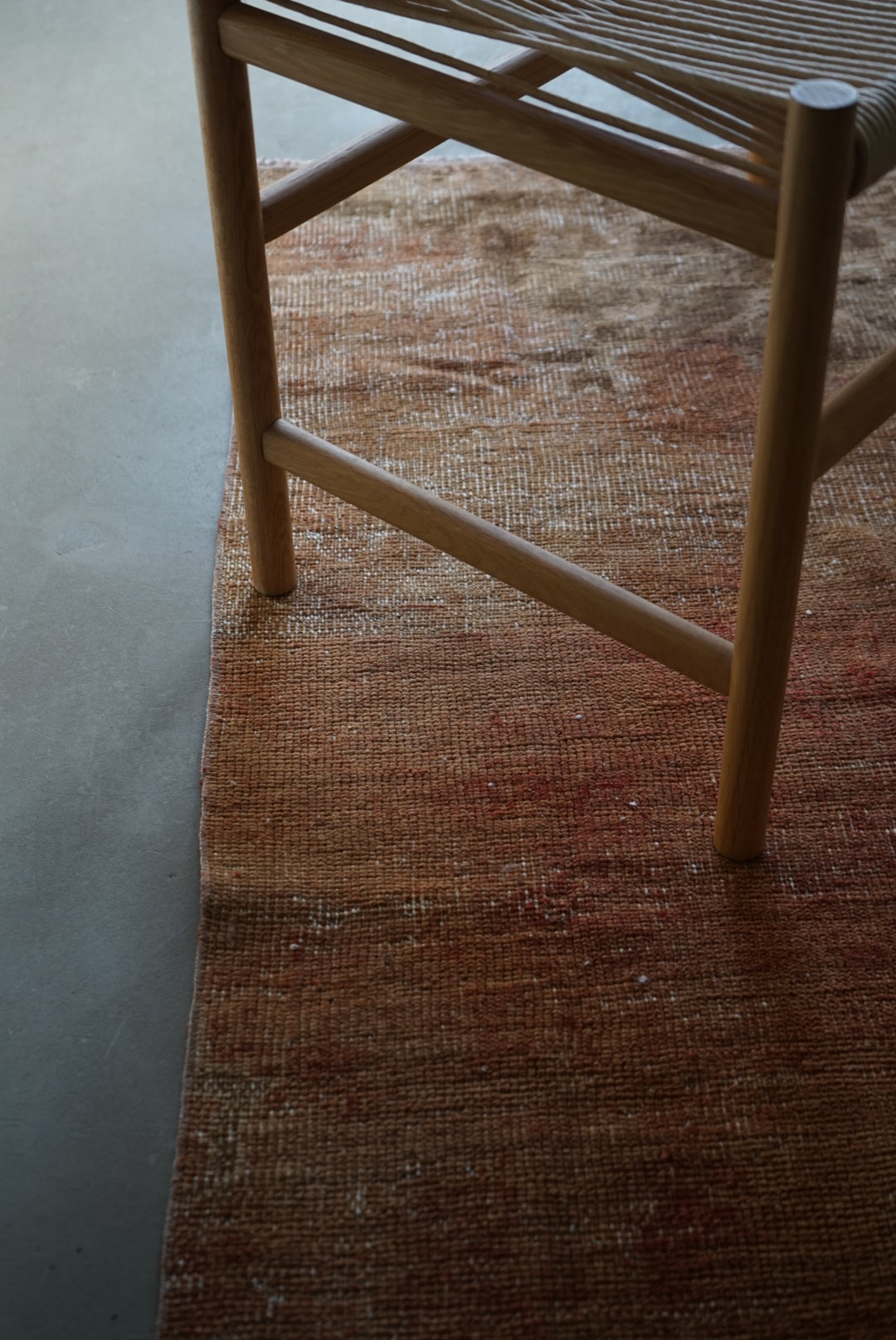 Türkiye Old Oushak Orange Prayer Small size 1970年代 129 × 81 cm No.TR25237