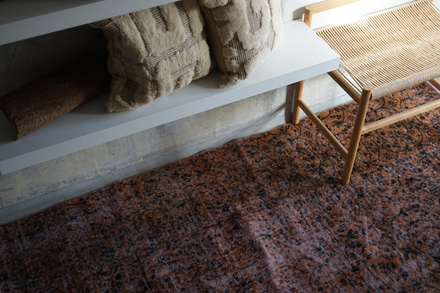 Türkiye Old Isparta Dark Chocolate 1970年代 192 × 100 cm No.TR25224