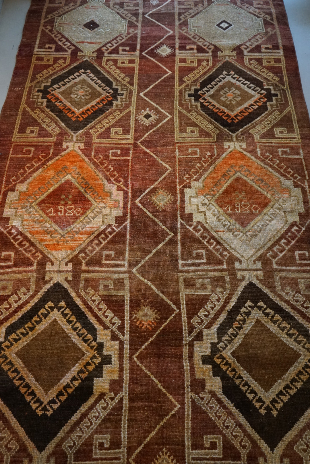 TURKEY VINTAGE ANATORIA BROWN 1980年代 256 × 155 cm No.TR25157