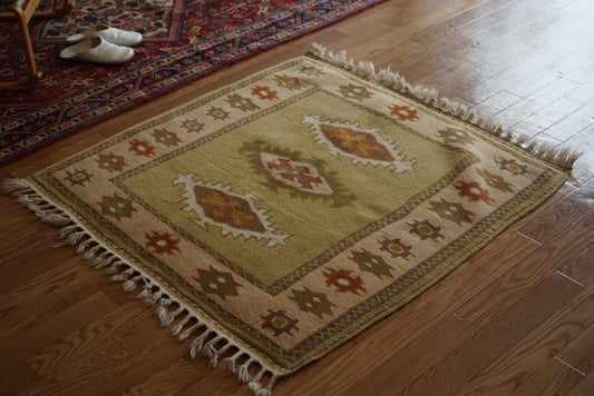 TURKEY OLD MILAS SQUARE 1950-1960年代 106 × 106 cm