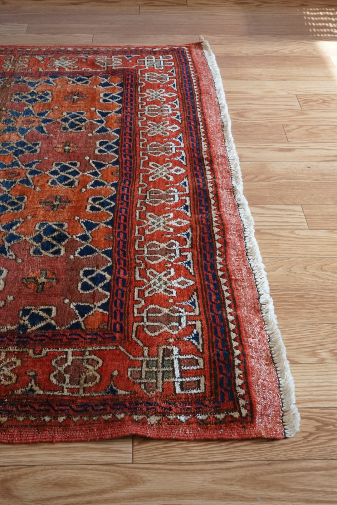 店頭販売 Afghanistan Vintage Baluch Orange Star 1980年代 153 × 124 cm  No.AF2531