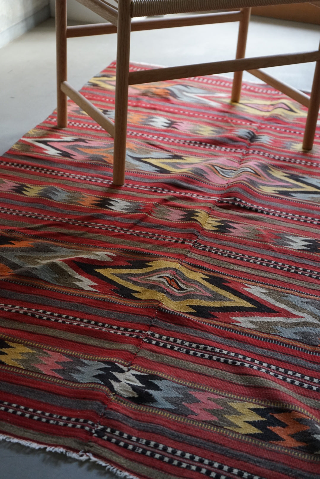 TURKEY BALKAN OLD KILIM 1950-1960年代 159 × 116 cm