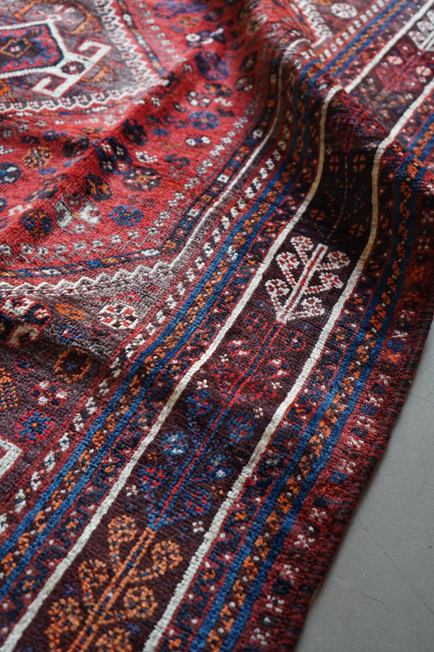 店頭販売 IRAN ANTIQUE SHIRAZ QASHQAI 1860年代 222 × 148 cm