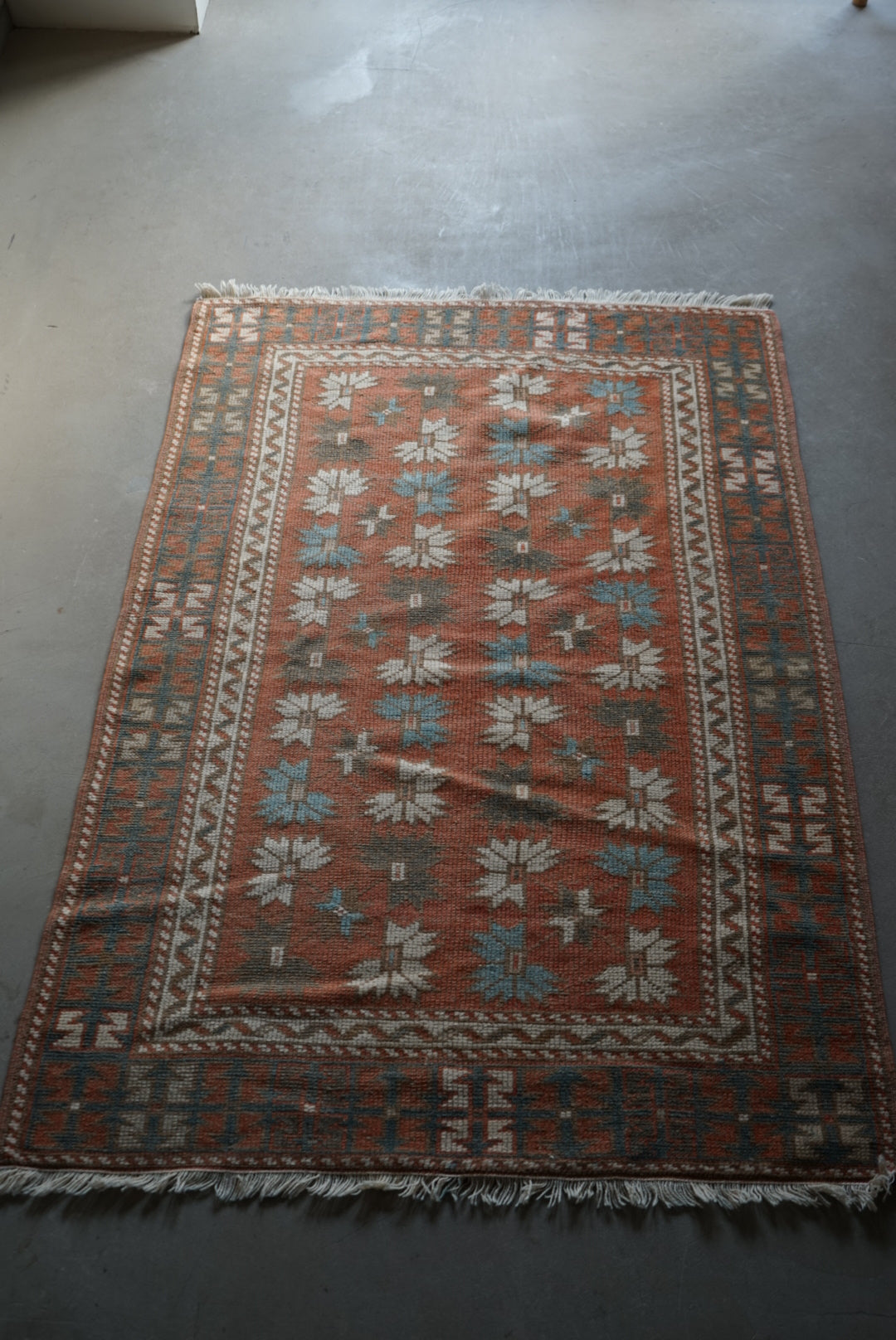 Türkiye Old Oushak Orange 1970-1980年代 133 × 89 cm No.TR25261