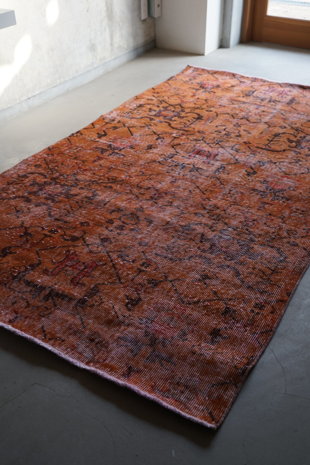 Türkiye Old Isparta Orange Over Dye 1970年代 202 × 113 cm No.TR25260