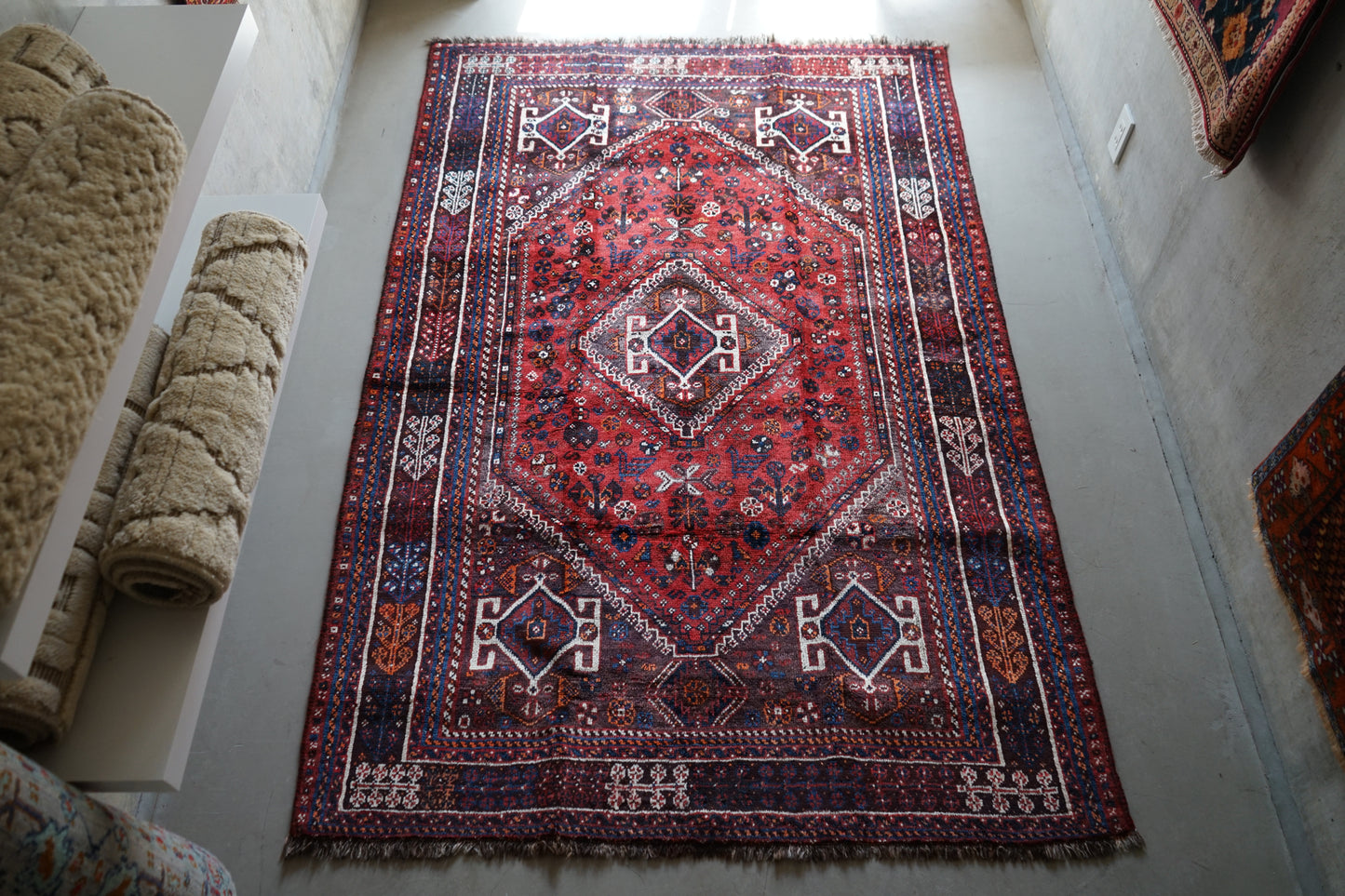 店頭販売 IRAN ANTIQUE SHIRAZ QASHQAI 1860年代 222 × 148 cm