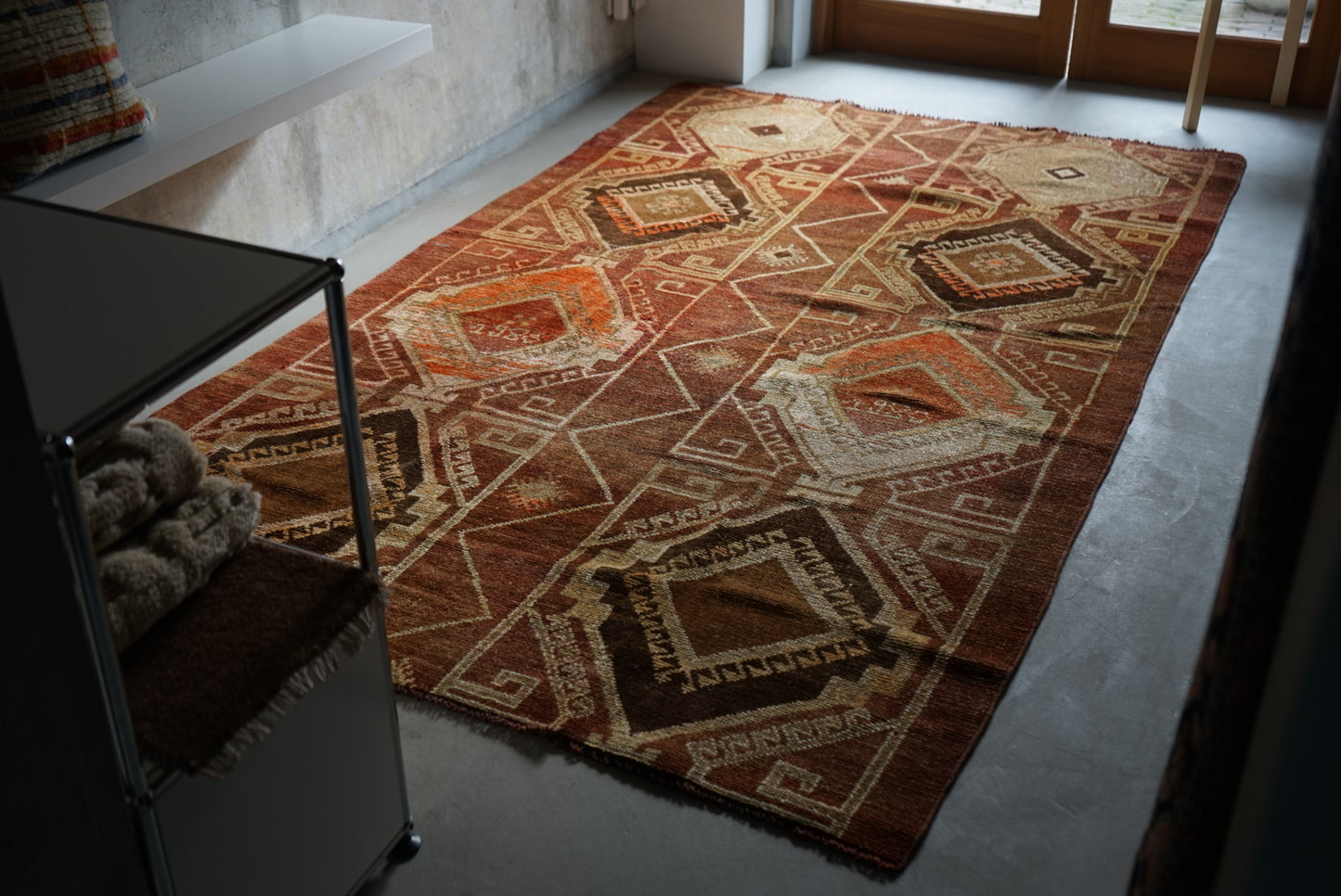 TURKEY VINTAGE ANATORIA BROWN 1980年代 256 × 155 cm No.TR25157