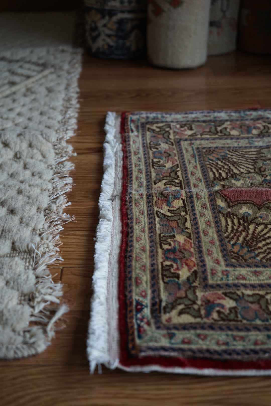 Türkiye Old Kayseri Floral Pink , Beige Doorsize 1960年代 105 × 64 cm No.TR25354