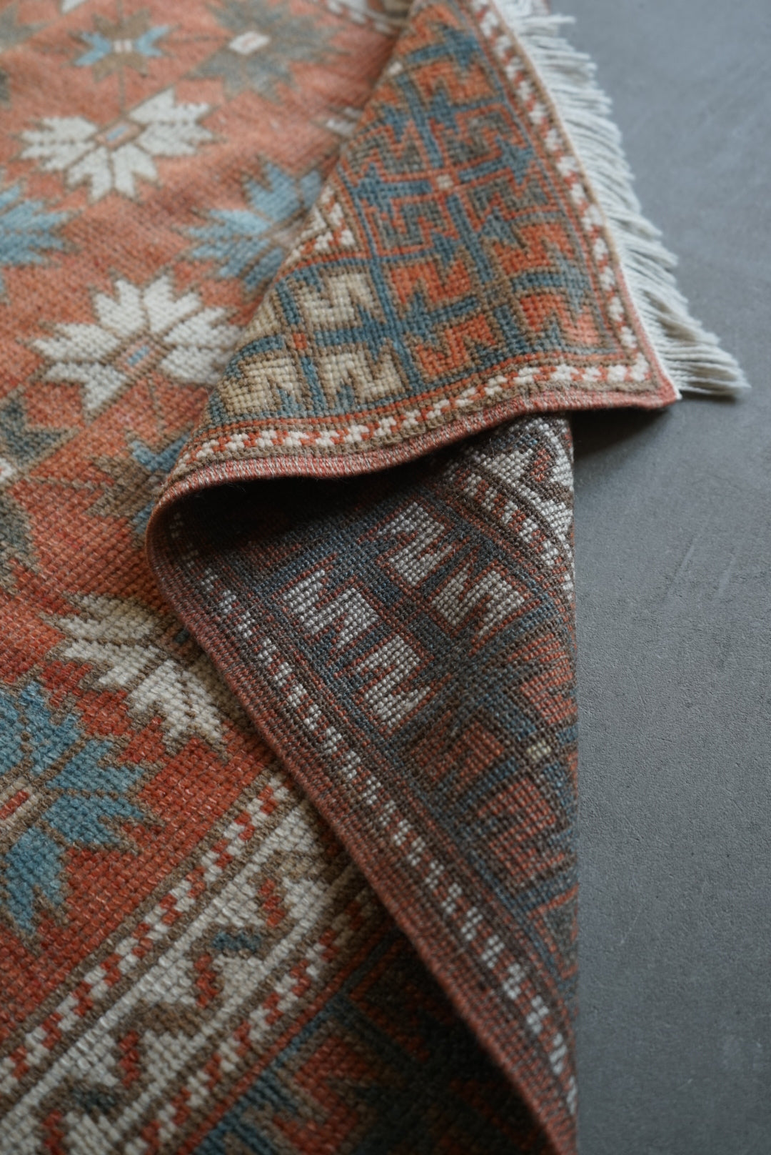 Türkiye Old Oushak Orange 1970-1980年代 133 × 89 cm No.TR25261