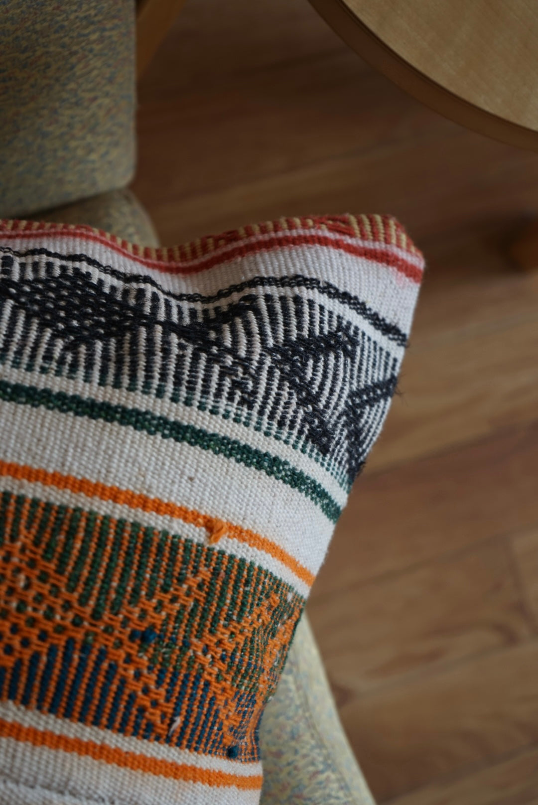 Türkiye Old Kilim Cushion Cover  Tribal Design Mix Color 51 × 51 cm No.TR25428