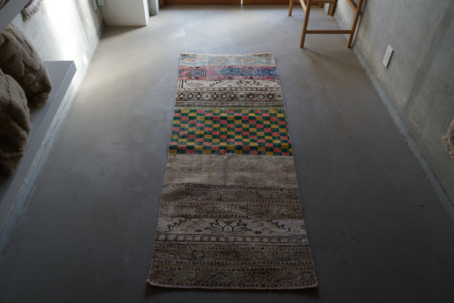 Türkiye Old Isparta Patchwork Runner Size 1970年代 176 × 69 cm No.TR25236
