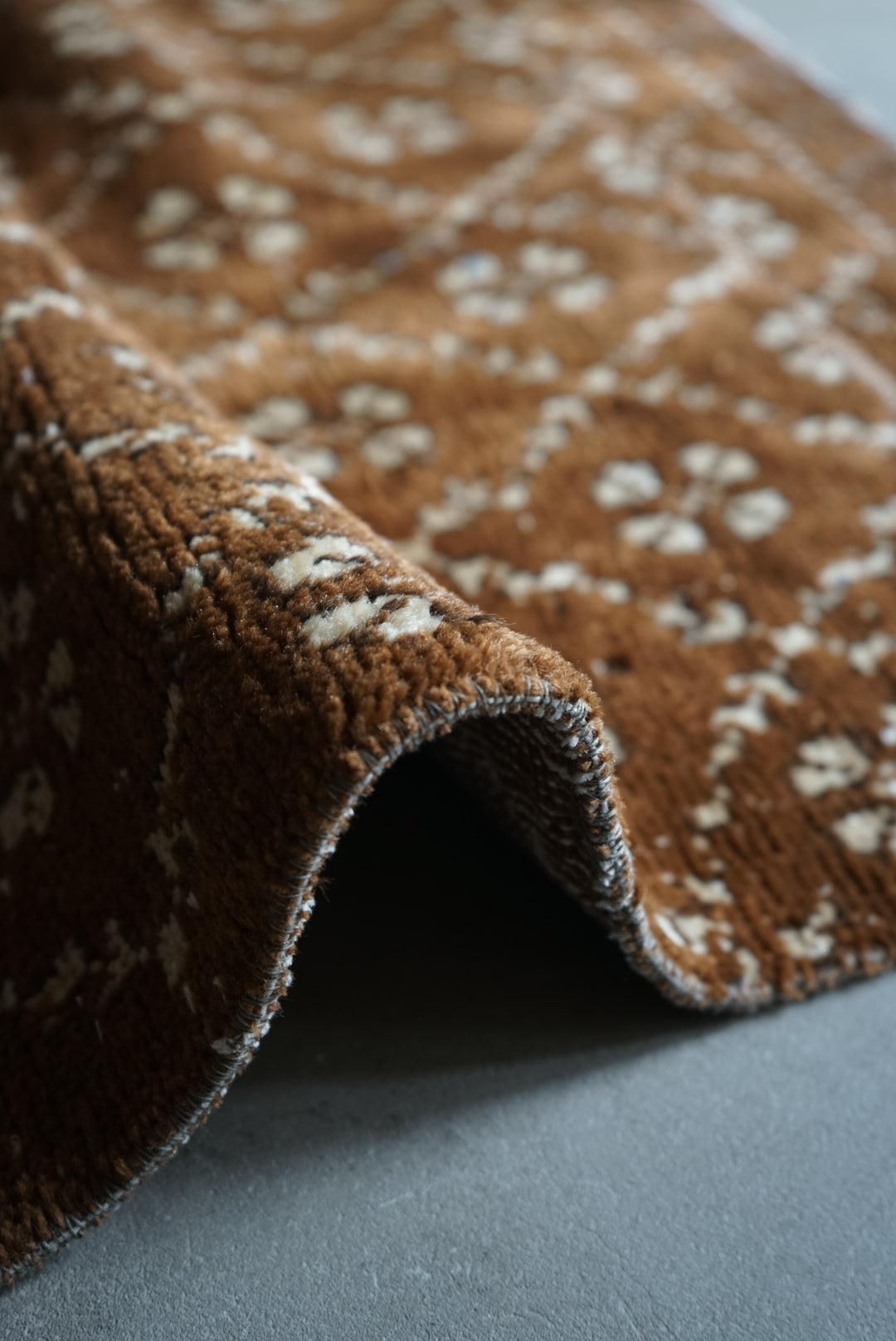 Türkiye Old Oushak Brown Patchwork 1980年代 158 × 87 cm No.TR25311