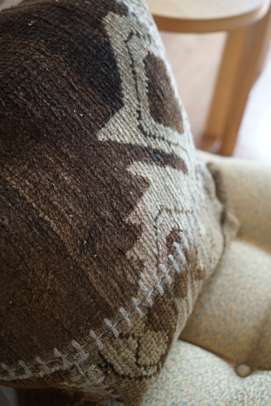 Türkiye Old Cushion Cover Patchwork Beige Brown 50 × 49 cm No.TR25418