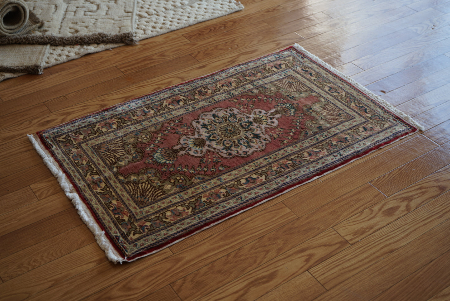 Türkiye Old Kayseri Floral Pink , Beige Doorsize 1960年代 105 × 64 cm No.TR25354
