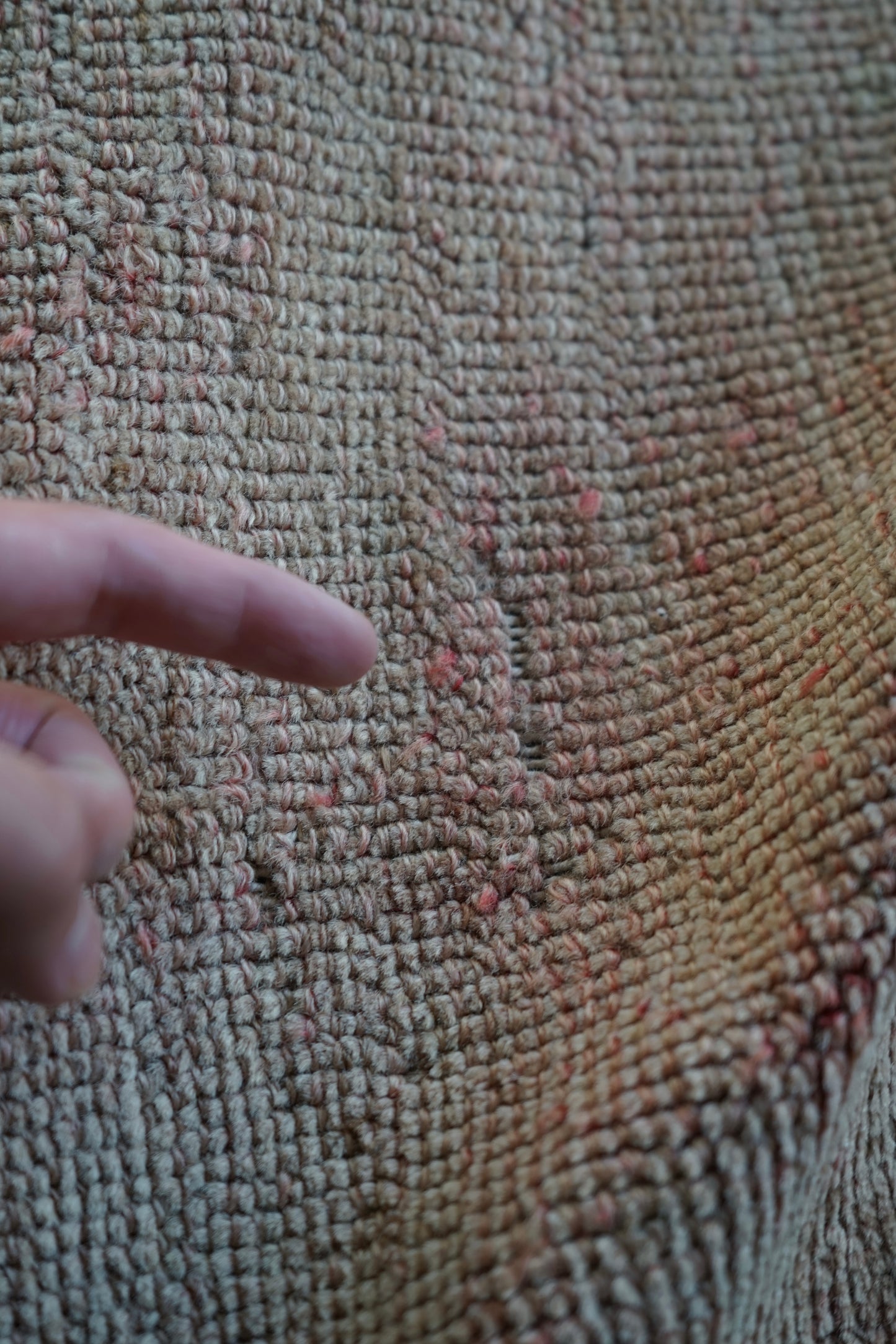 TURKEY OLD OUSHAK SALMON PINK 1970年代 286 × 162 cm No.TR25197