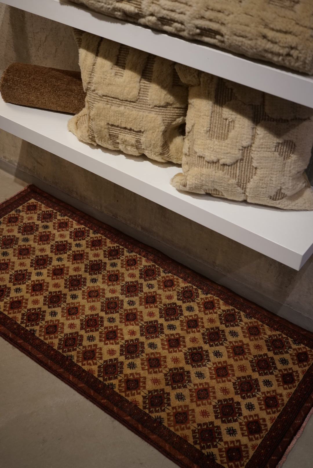 Türkiye Old Oushak Beige Runner size 1970年代 133 × 58.5cm No.TR25242