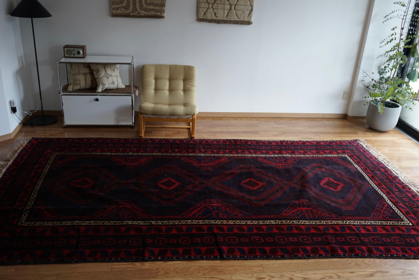 Afghanistan Vintage Baluch Zanjir 1980年代 358 × 190 cm  No.AF2530