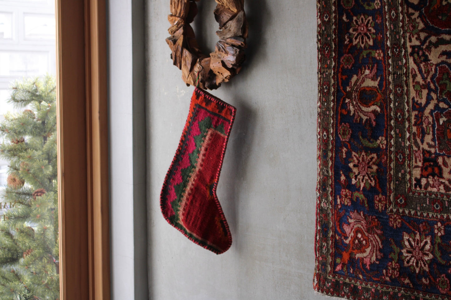 Iran antiques | Christmas Santa Socks 39×25cm No.59