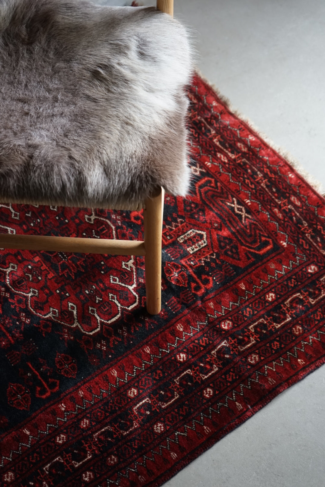 Afghanistan Old Turkmen Rich Black 1960年代 180 × 100 cm No.AF2519