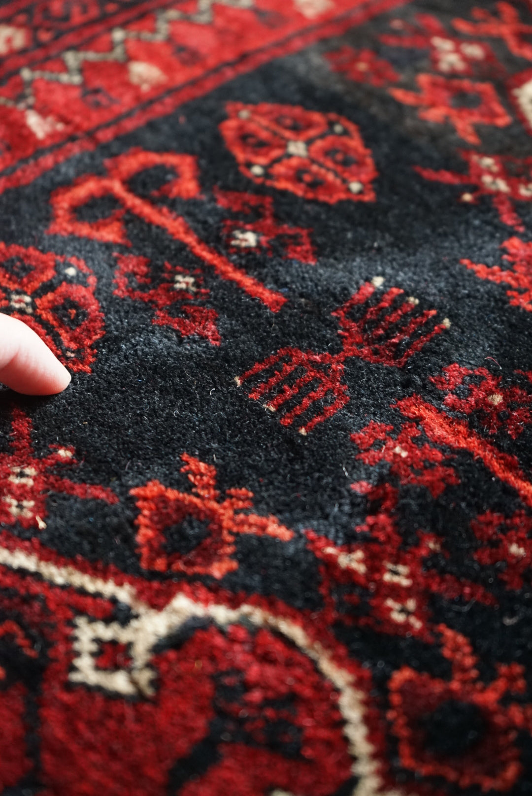 Afghanistan Old Turkmen Rich Black 1960年代 180 × 100 cm No.AF2519