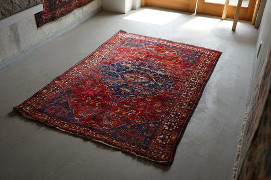 IRAN ANTIQUE SHIRAZ QASHQAI "THE KHANS" 1840-1860年代 155 × 110 cm