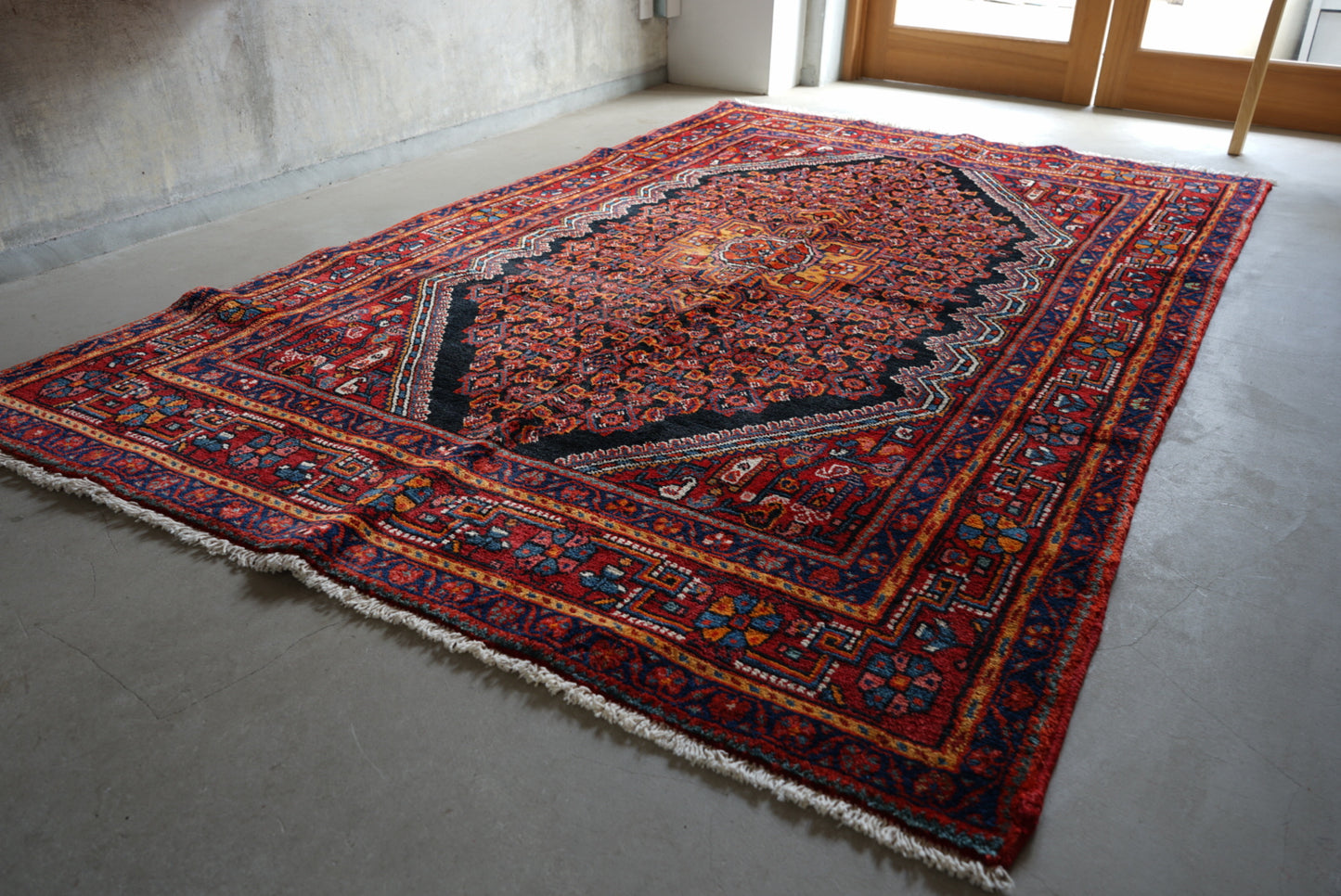 店頭販売 IRAN ANTIQUE ZANJAN 1920年代 220 × 135 cm