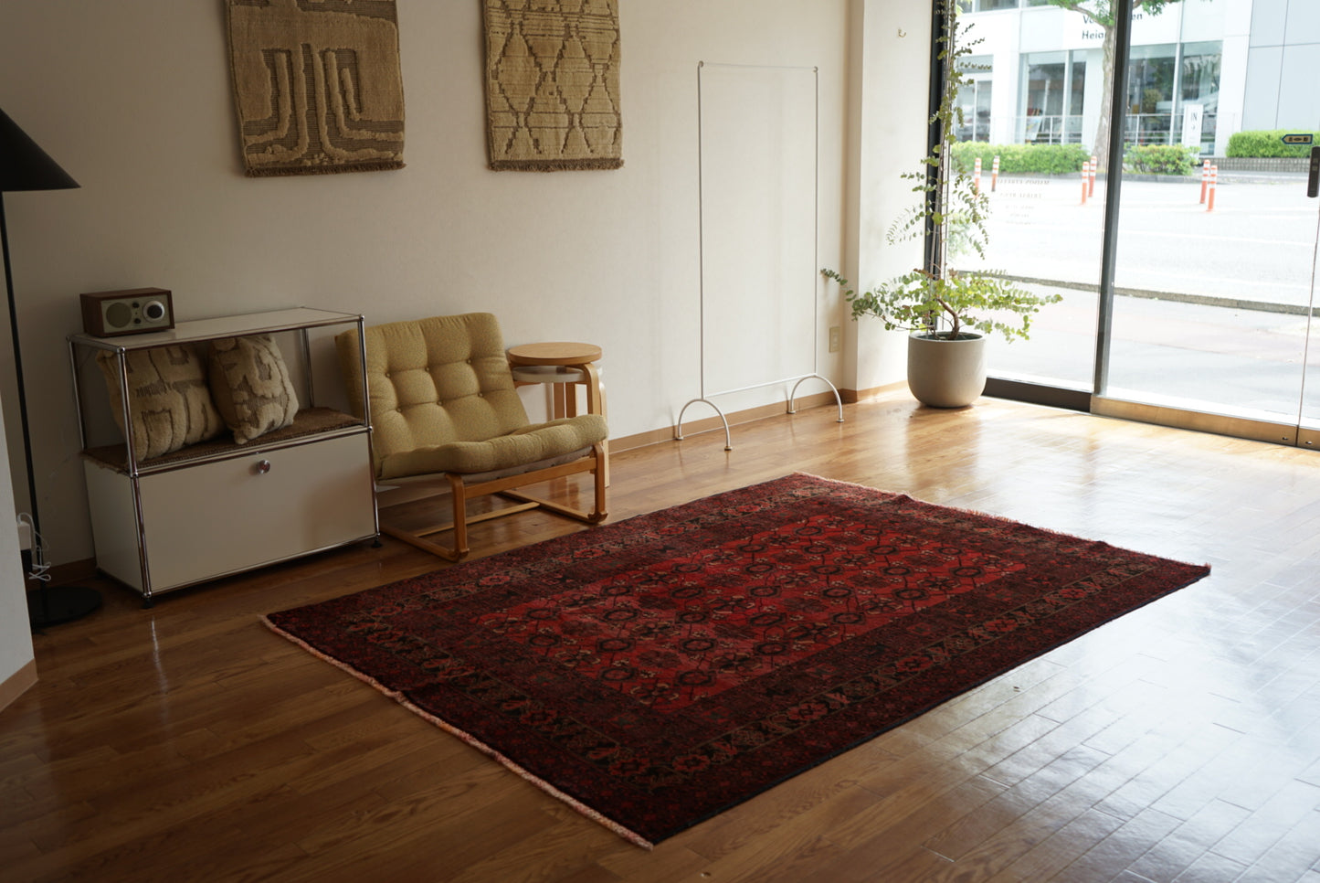 Afghanistan Old Turkmen Bashiri RichRed 1970年代 218 × 162 cm No.AF2523