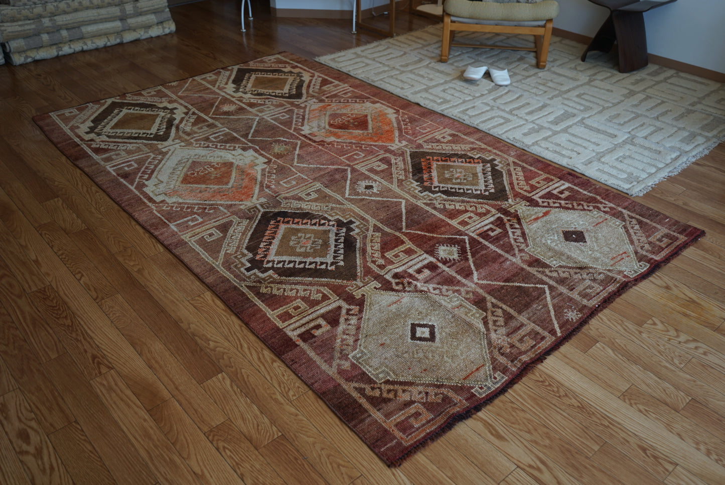 TURKEY VINTAGE ANATORIA BROWN 1980年代 256 × 155 cm No.TR25157