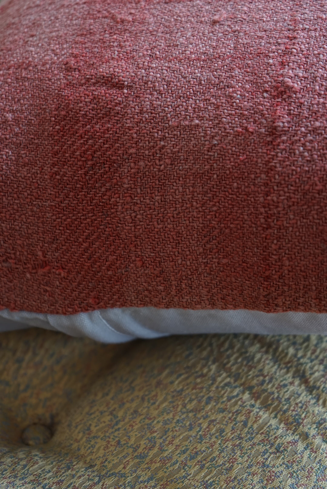 Türkiye Old Kilim Cushion Cover Scarlet Red 40 × 40 cm No.TR25442