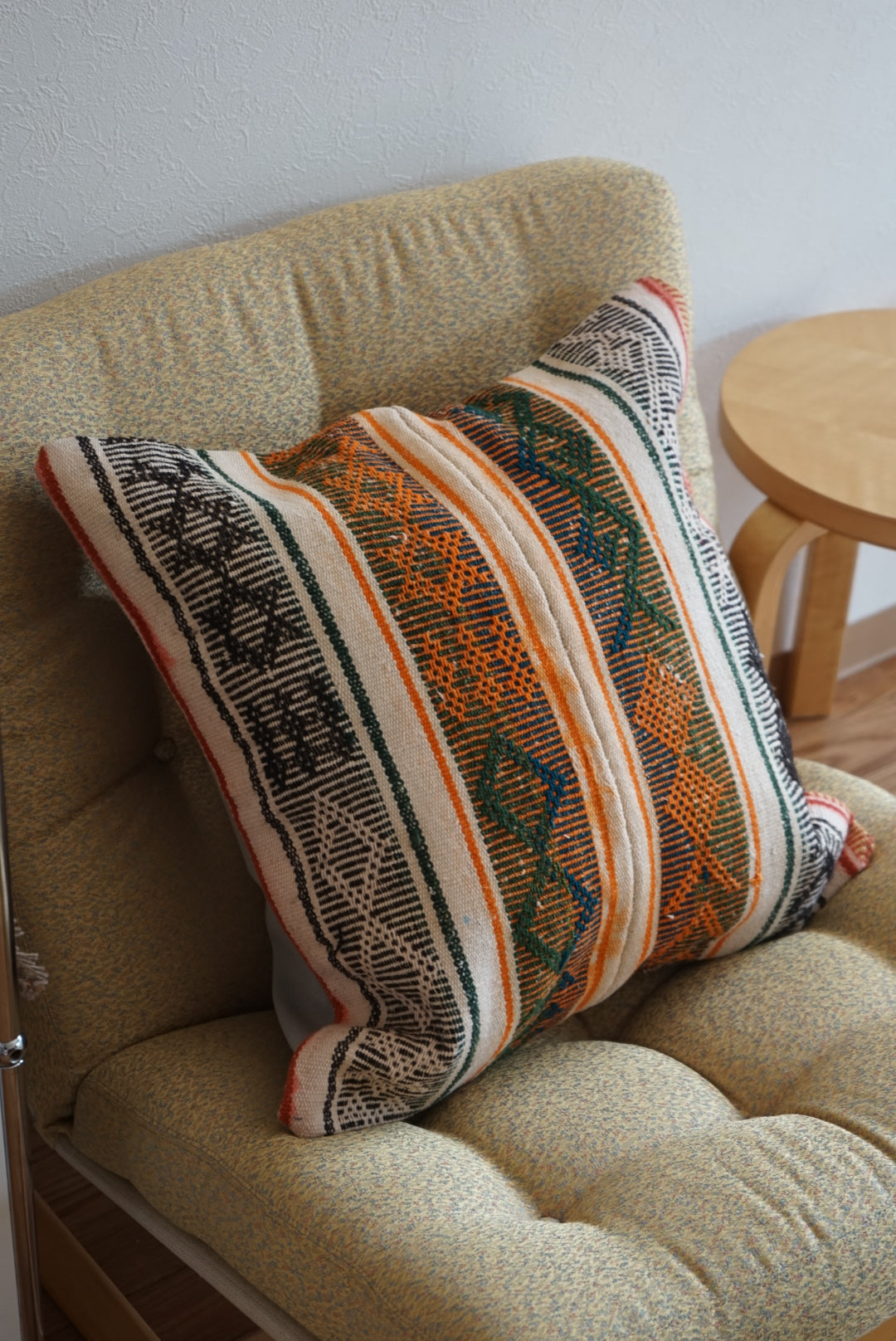 Türkiye Old Kilim Cushion Cover  Tribal Design Mix Color 51 × 51 cm No.TR25428