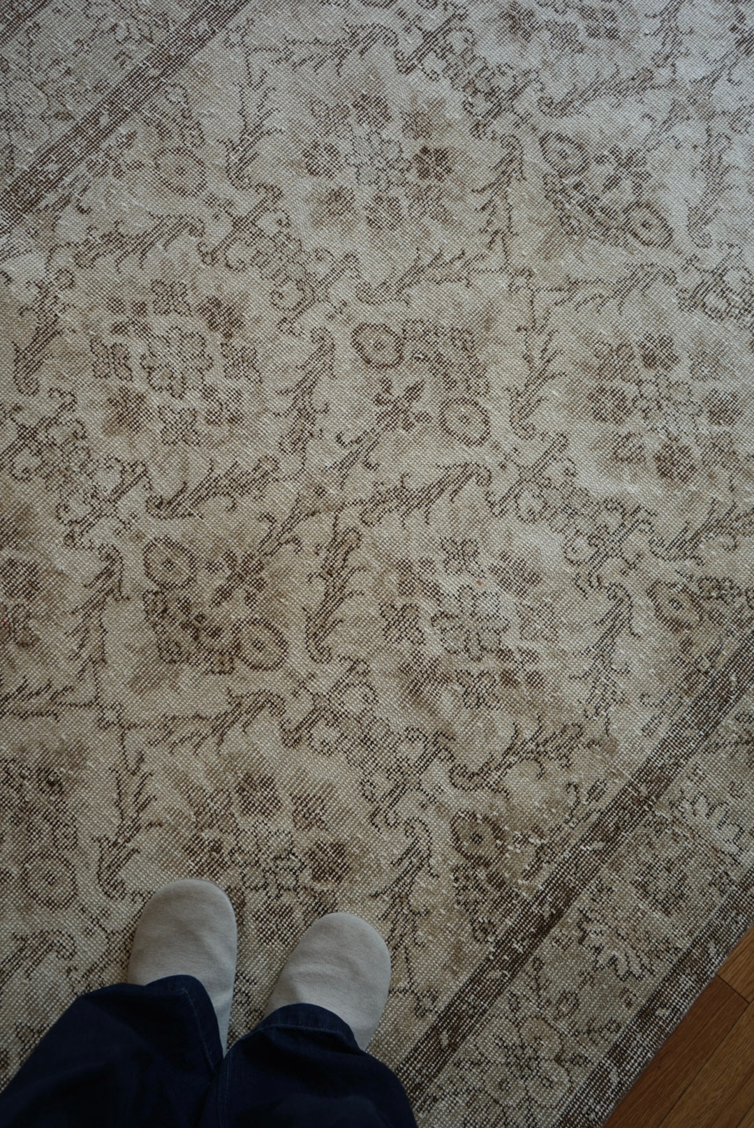 Türkiye Old Isparta Beige Floral 1970年代 272 × 152 cm No.TR25351
