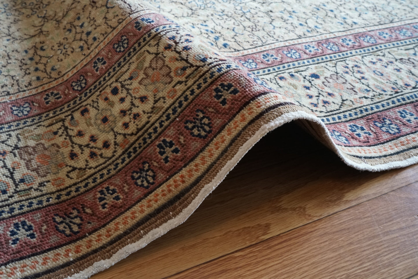 Türkiye Old Kayseri Beige , Rose 1960年代 218 × 150 cm No.TR25494 / 国内送料無料