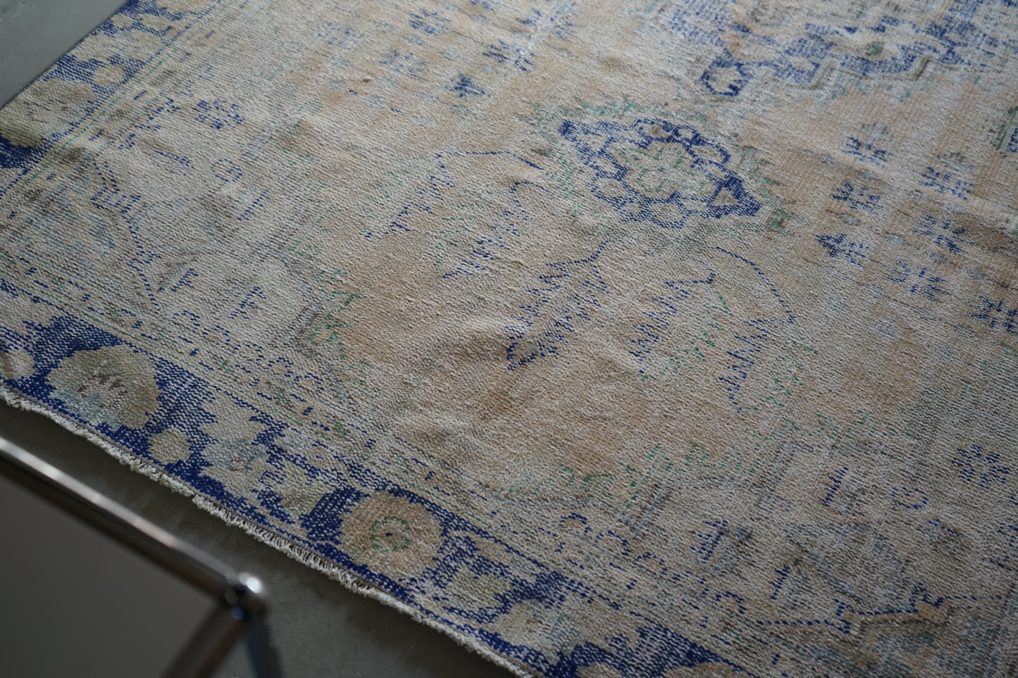 Türkiye Old Isparta Beige Blue 1970年代 246 × 159 cm No.TR25226