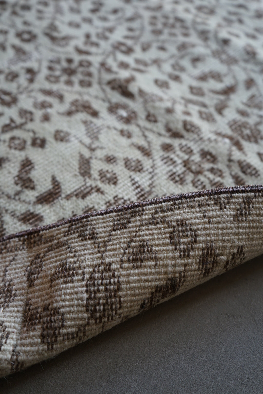 TURKEY OLD ISPARTA BROWN MINT RUNNER 1970年代 195 × 84 cm No.TR25136