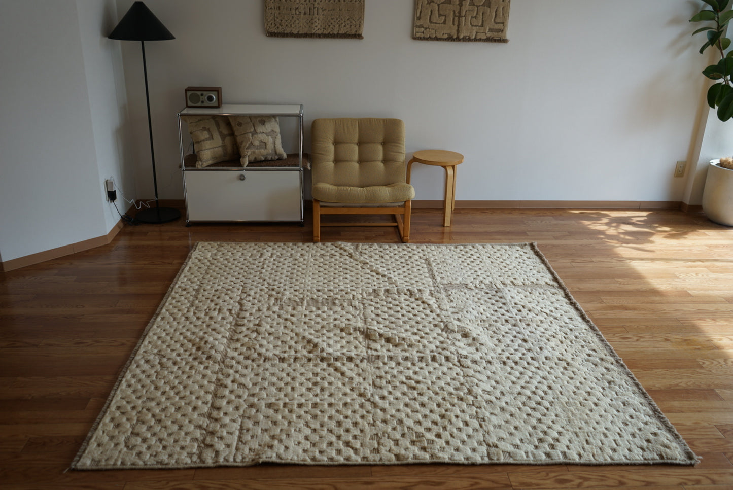 店頭販売 ORIGINAL IRAN QASHQAI KILIM LIVING SIZE " LAND " 200 × 200 cm