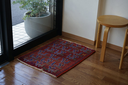 IRAN ANTIQUE SHIRAZ QASHQAI TURKS KILIM 1970年代 76 × 57 cm / 2'5" × 1'8" ft