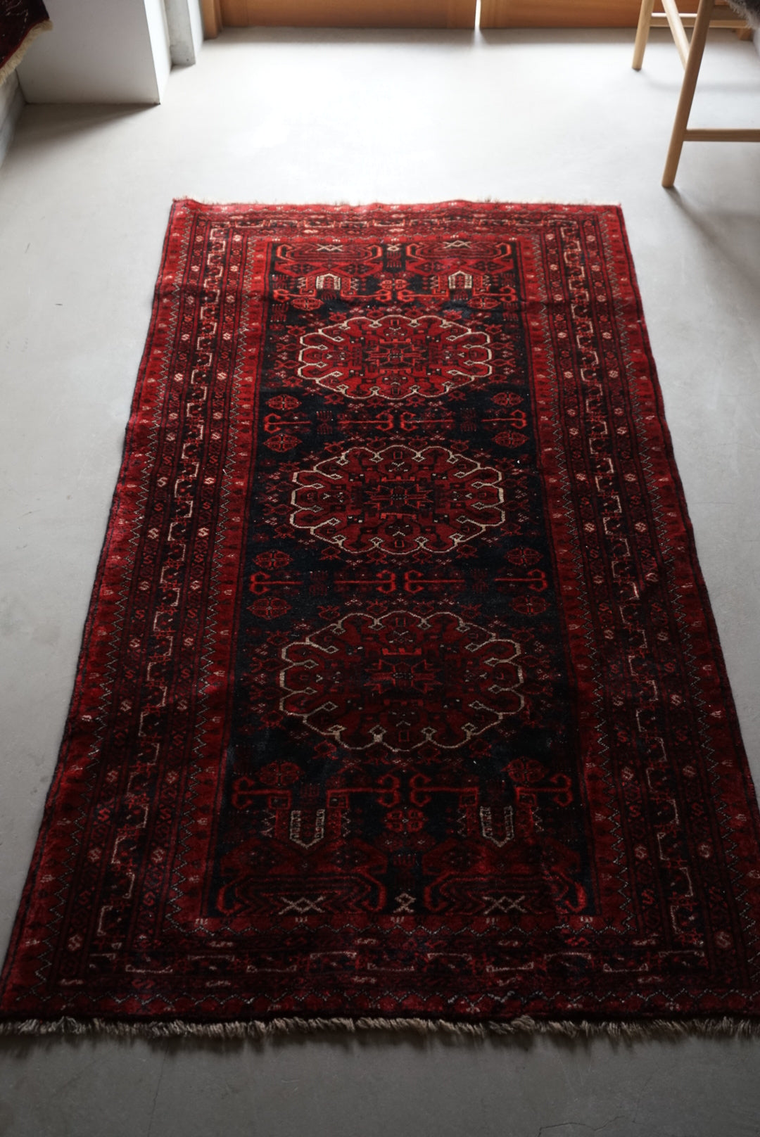 Afghanistan Old Turkmen Rich Black 1960年代 180 × 100 cm No.AF2519