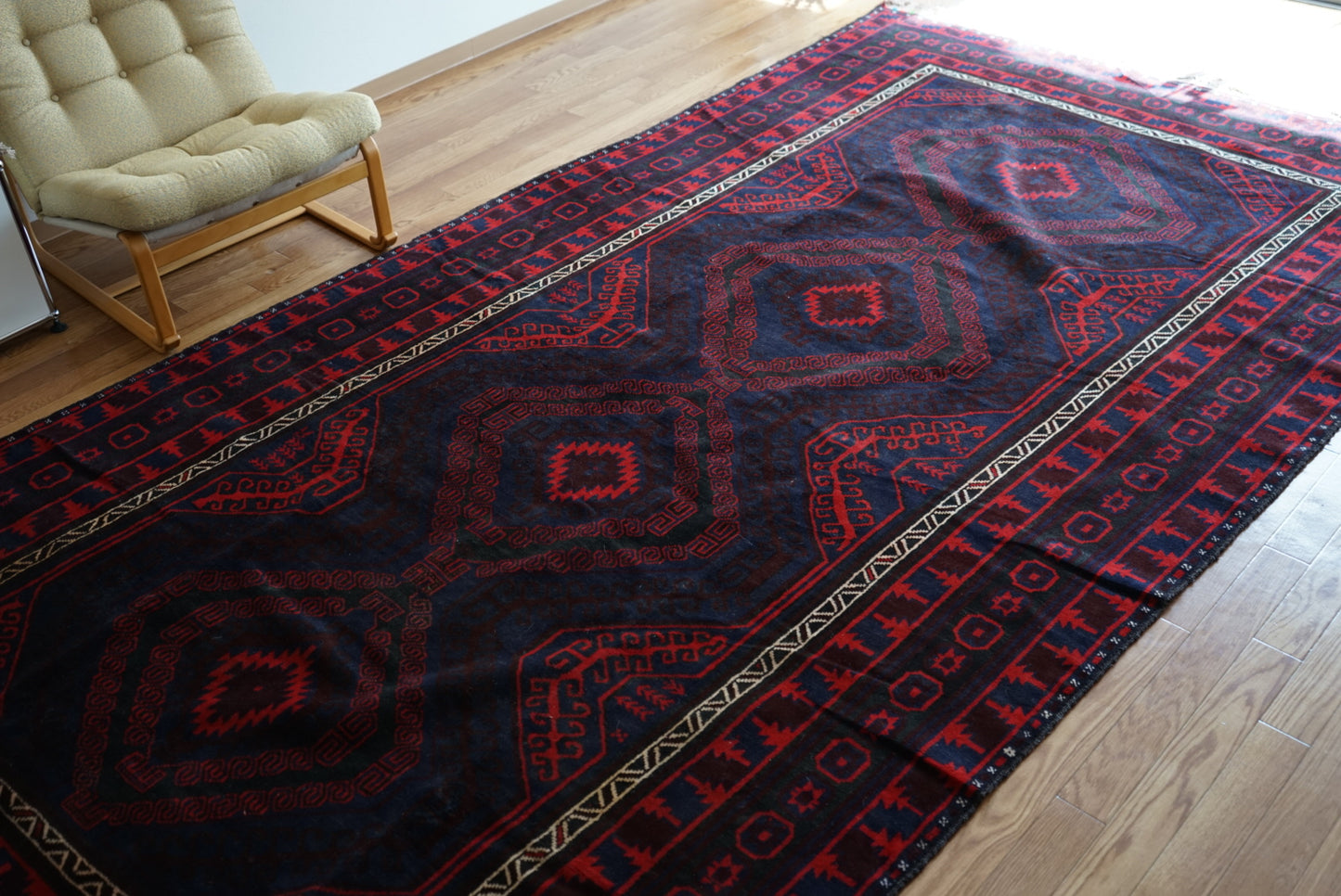 Afghanistan Vintage Baluch Zanjir 1980年代 358 × 190 cm  No.AF2530