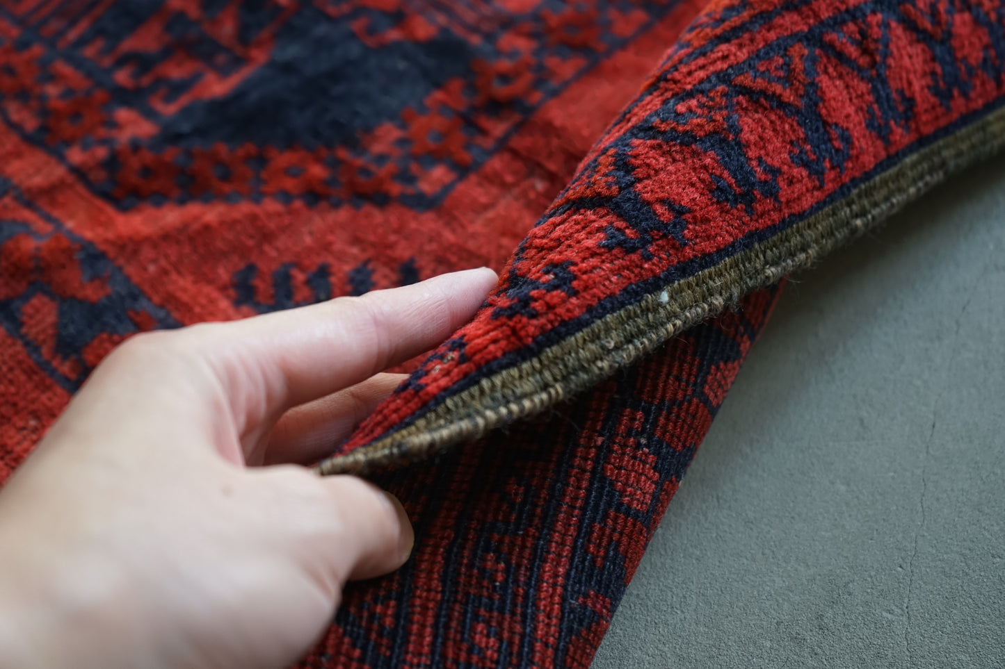 AFGHANISTAN OLD TURKMEN ELEPHANT FOOT 1970年代 112 × 75 cm No.AF2515