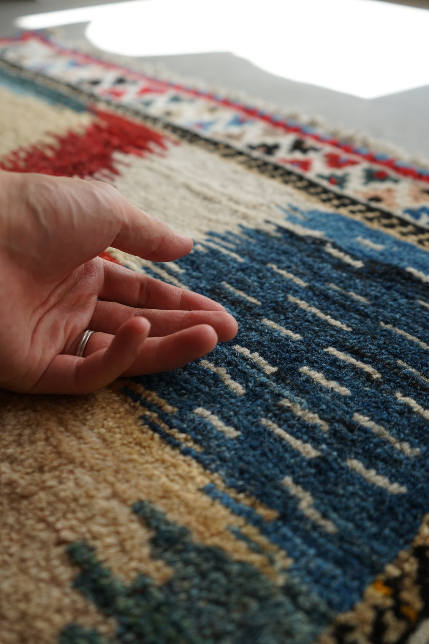 IRAN SHIRAZ QASHQAI OLD GABBEH 1940年代 94 × 84 cm / 3'0" × 2'7" ft