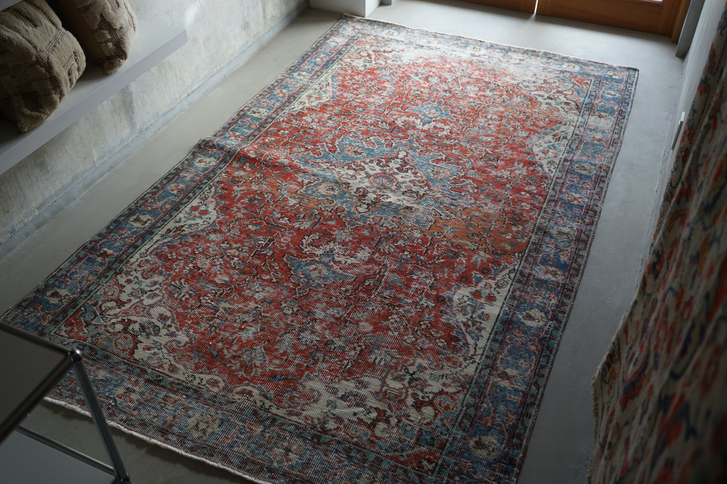 TURKEY OLD ISPARTA TURQUOISE RED 1970年代 261 × 155 cm No.TR25212