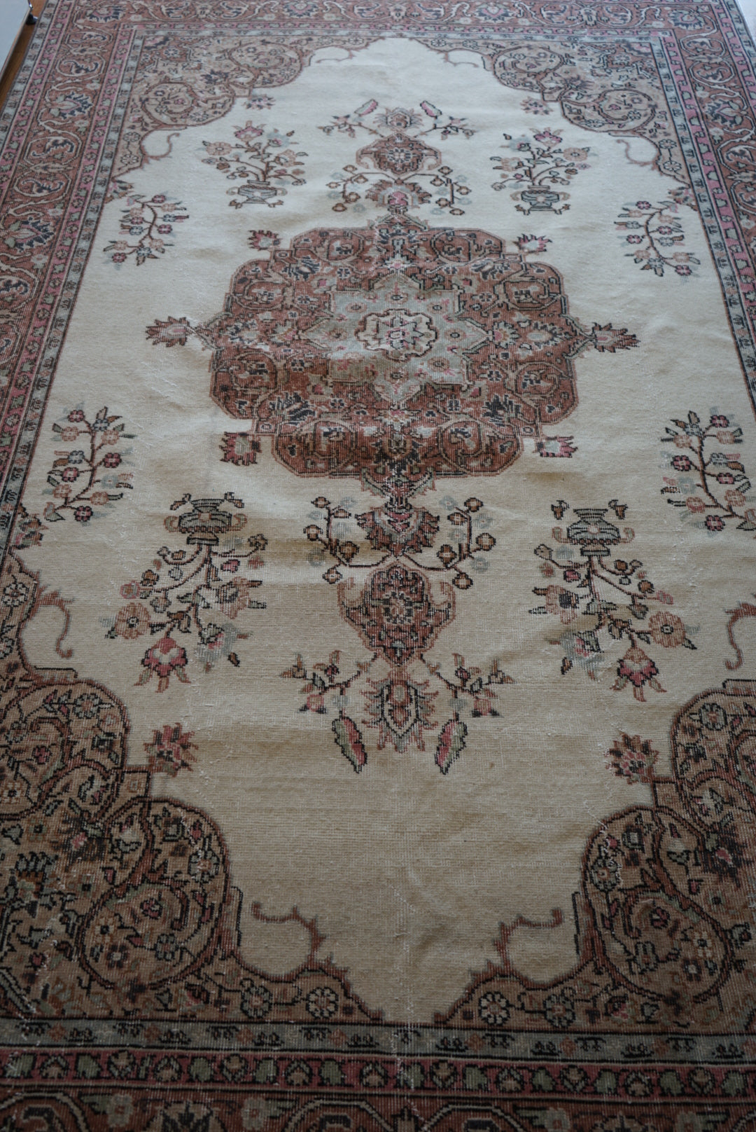Türkiye Old Isparta Pink Beige 1950-1960年代 312 × 198 cm