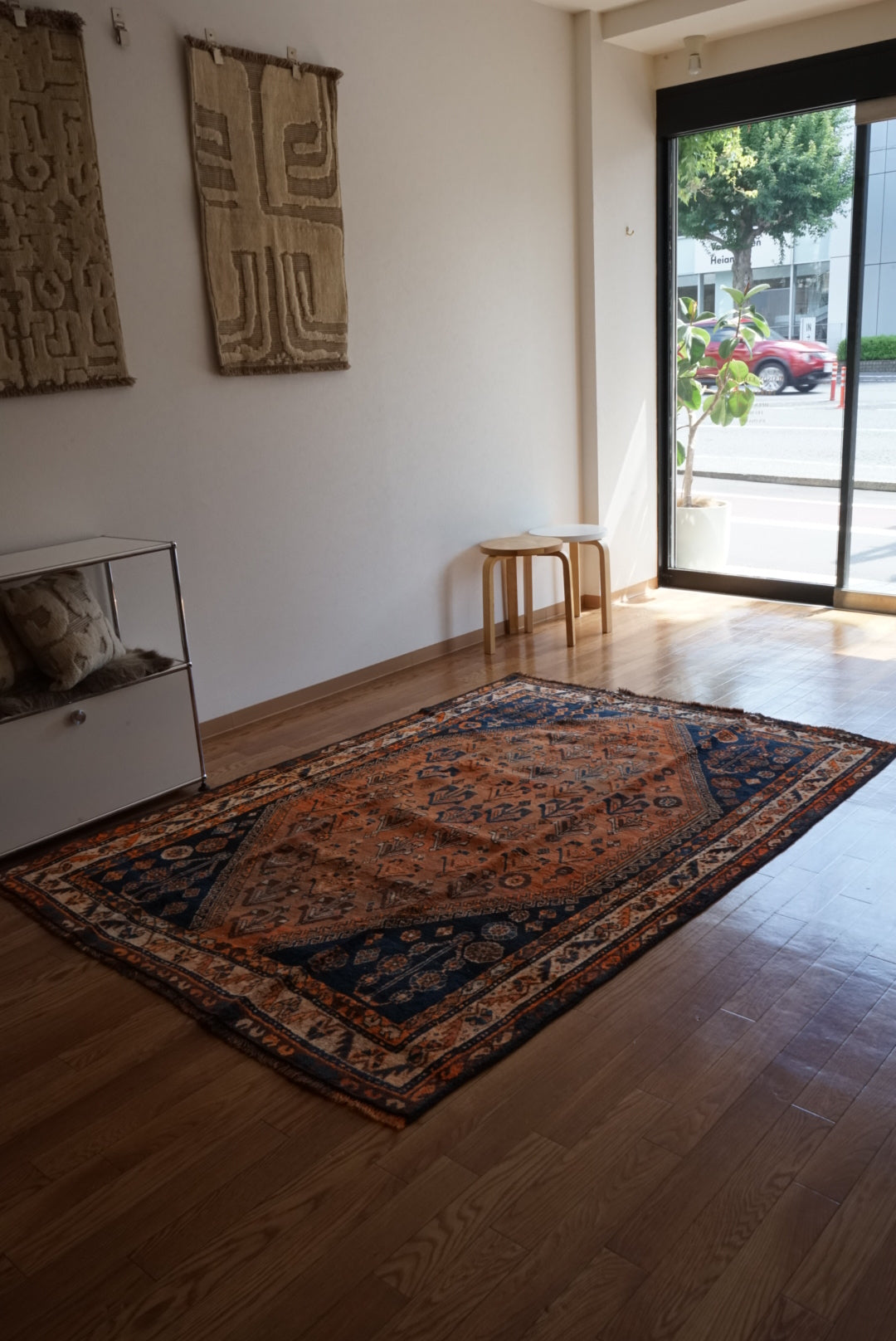 店頭販売 IRAN ANTIQUE SHIRAZ QASHQAI BASSERI 1870年代 217 × 150 cm