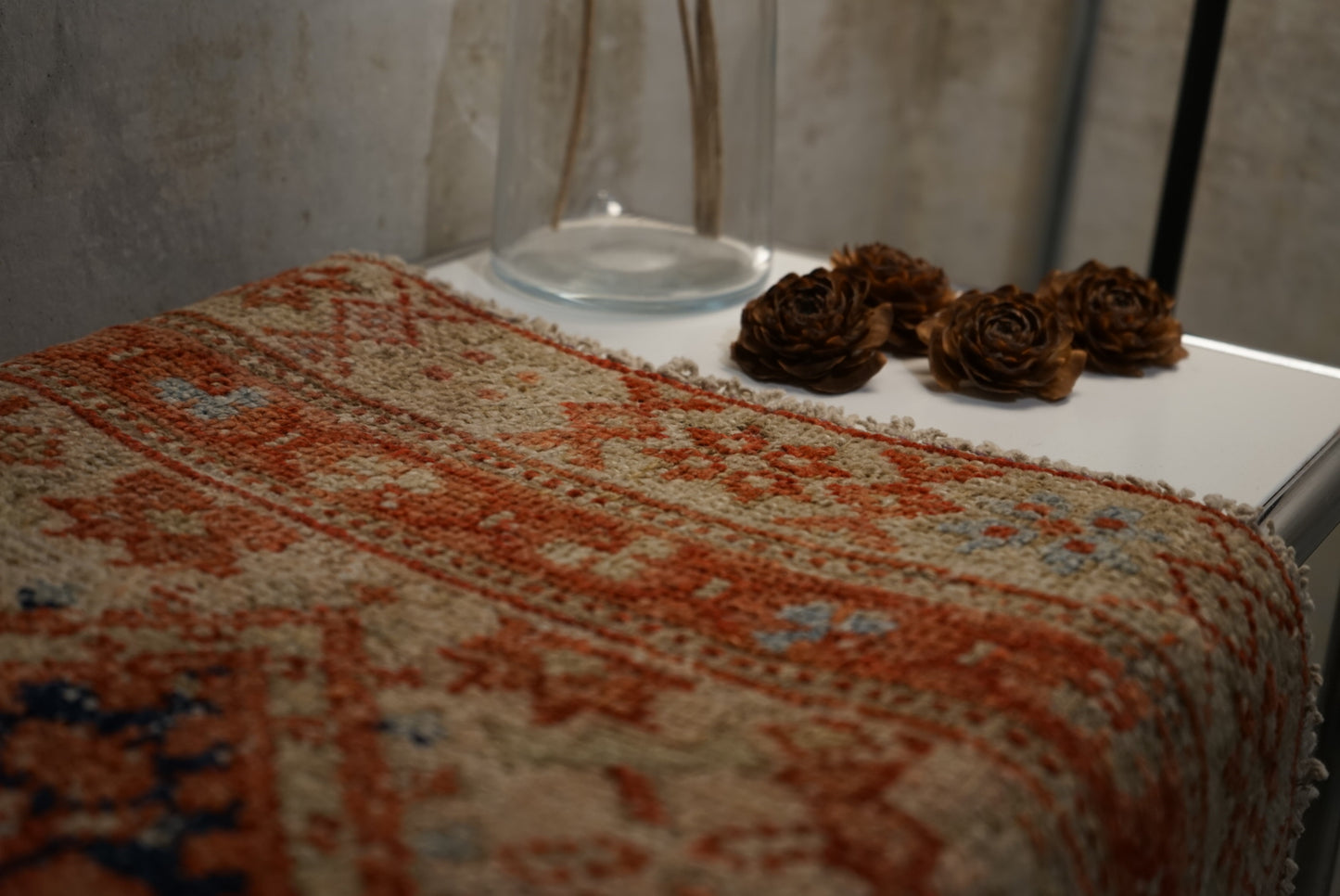 Türkiye Old Oushak Red Small size 1970年代 96.5 × 44 cm No.TR25241