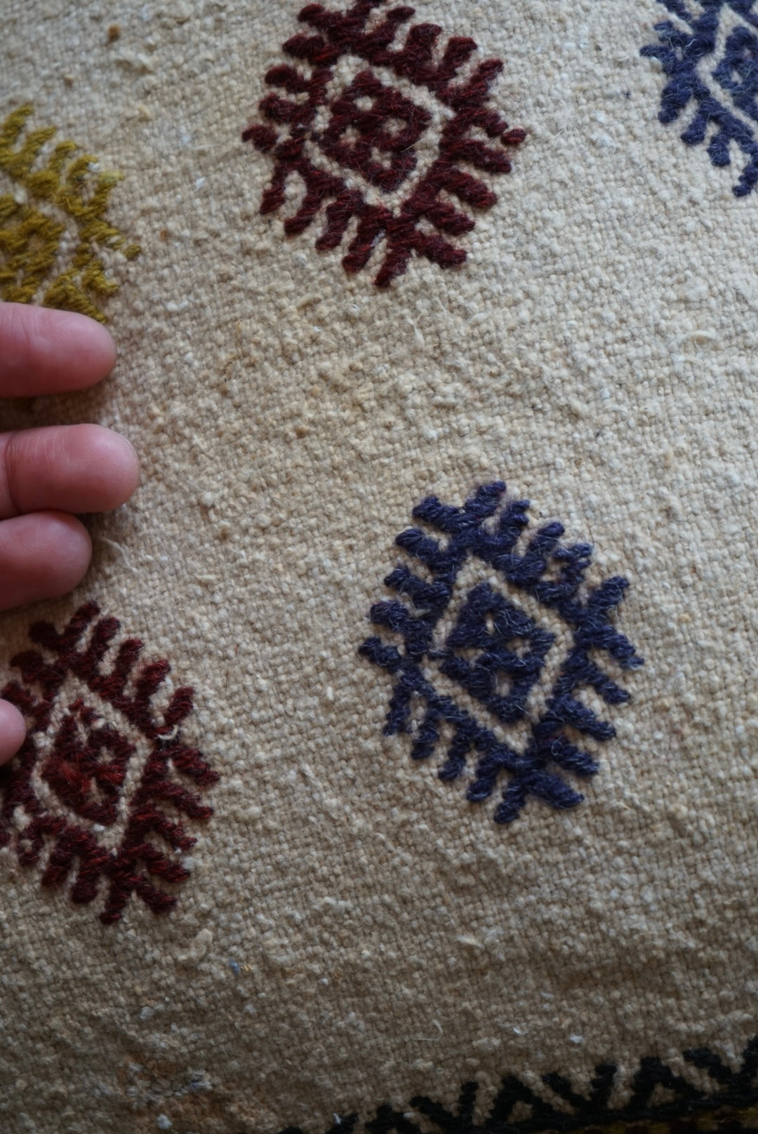 Türkiye Old Kilim Cushion Cover Beige Colorful 40 × 40 cm No.TR25443