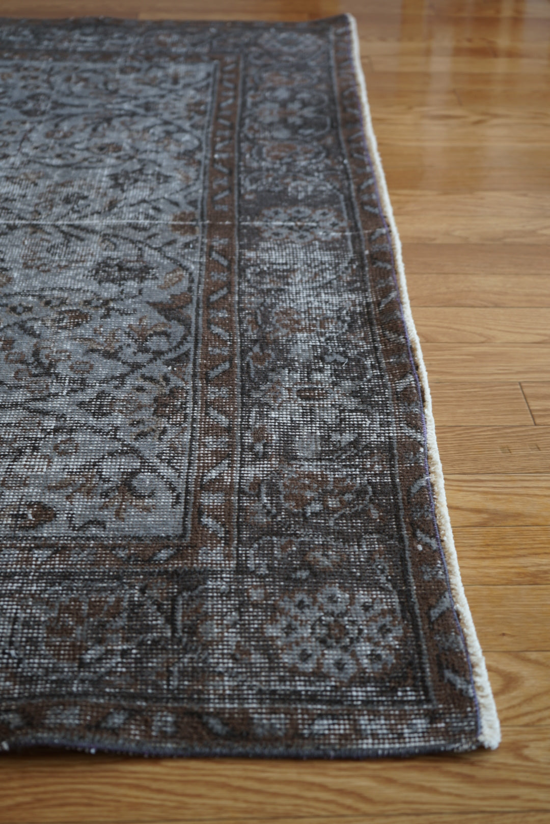 Türkiye Old Isparta Gray , Brown Overdye 1960年代 259 × 162.5 cm No.TR25403