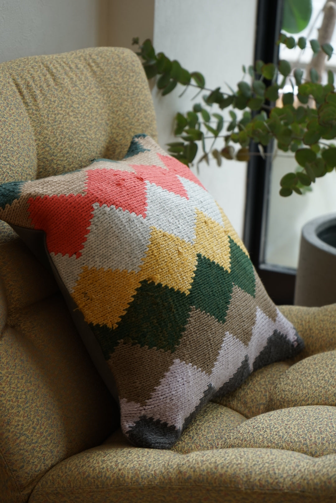 Türkiye Old Kilim Cushion Cover Colorful Diamond 41 × 40 cm No.TR25438